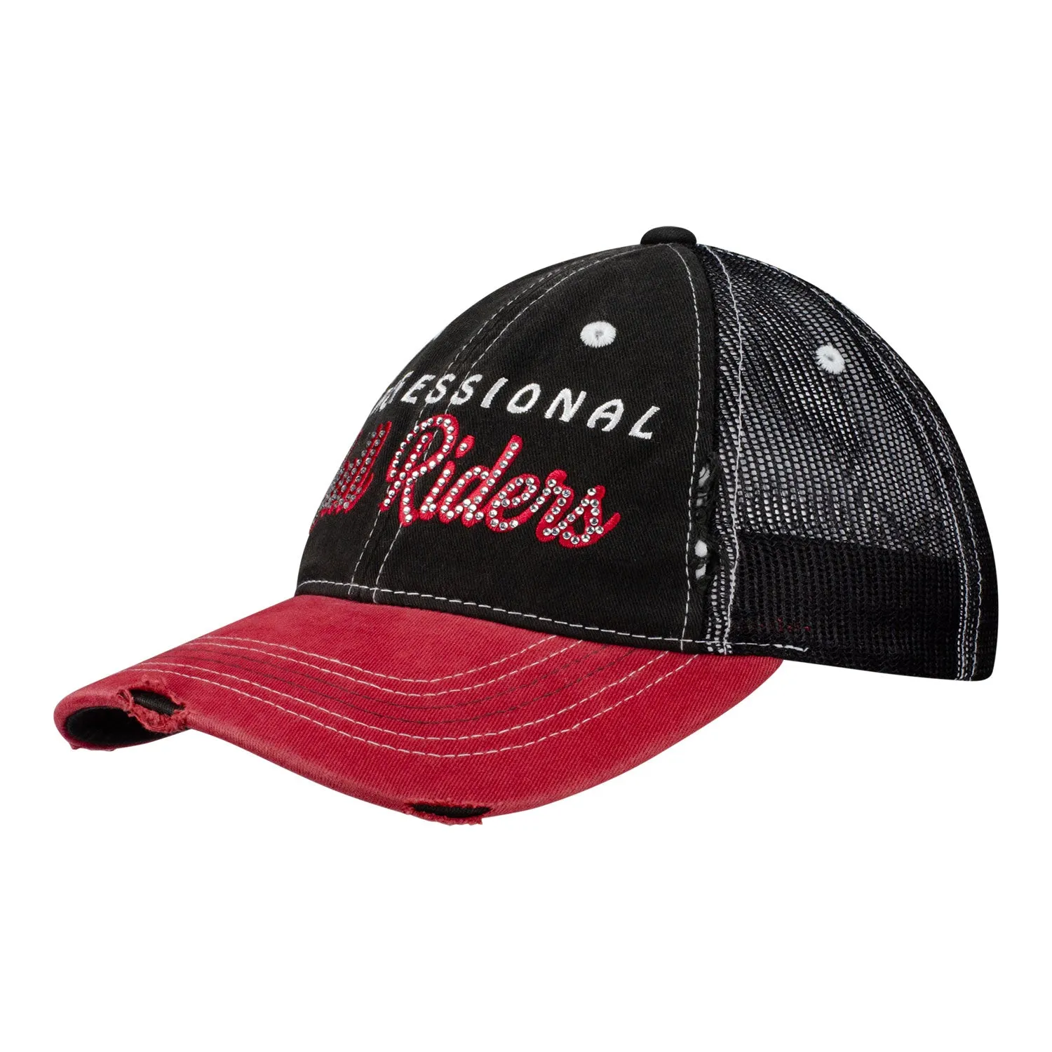 PBR Ladies Rhinestone Hat - Black and Red sold by PBR