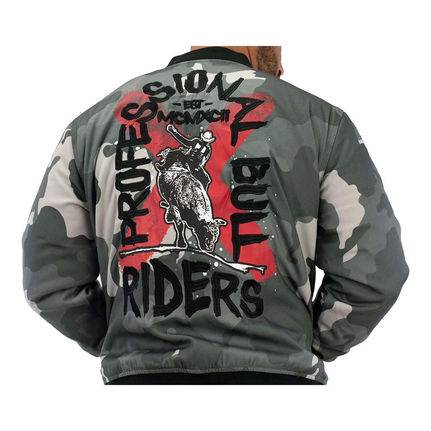 PBR Camo Bomber Jacket - Silver and White sold by PBR product image thumbnail 2