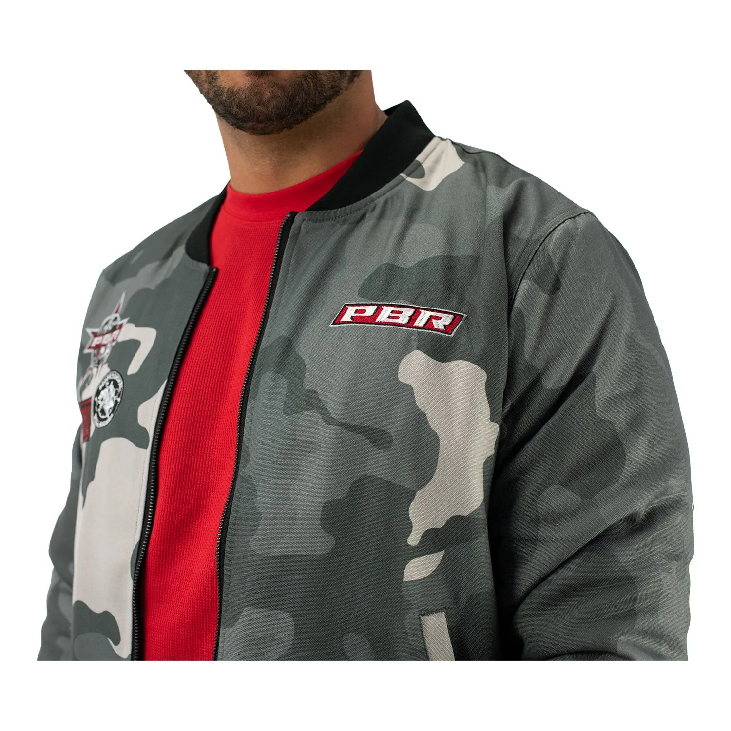 PBR Camo Bomber Jacket - Silver and White sold by PBR product image thumbnail 4