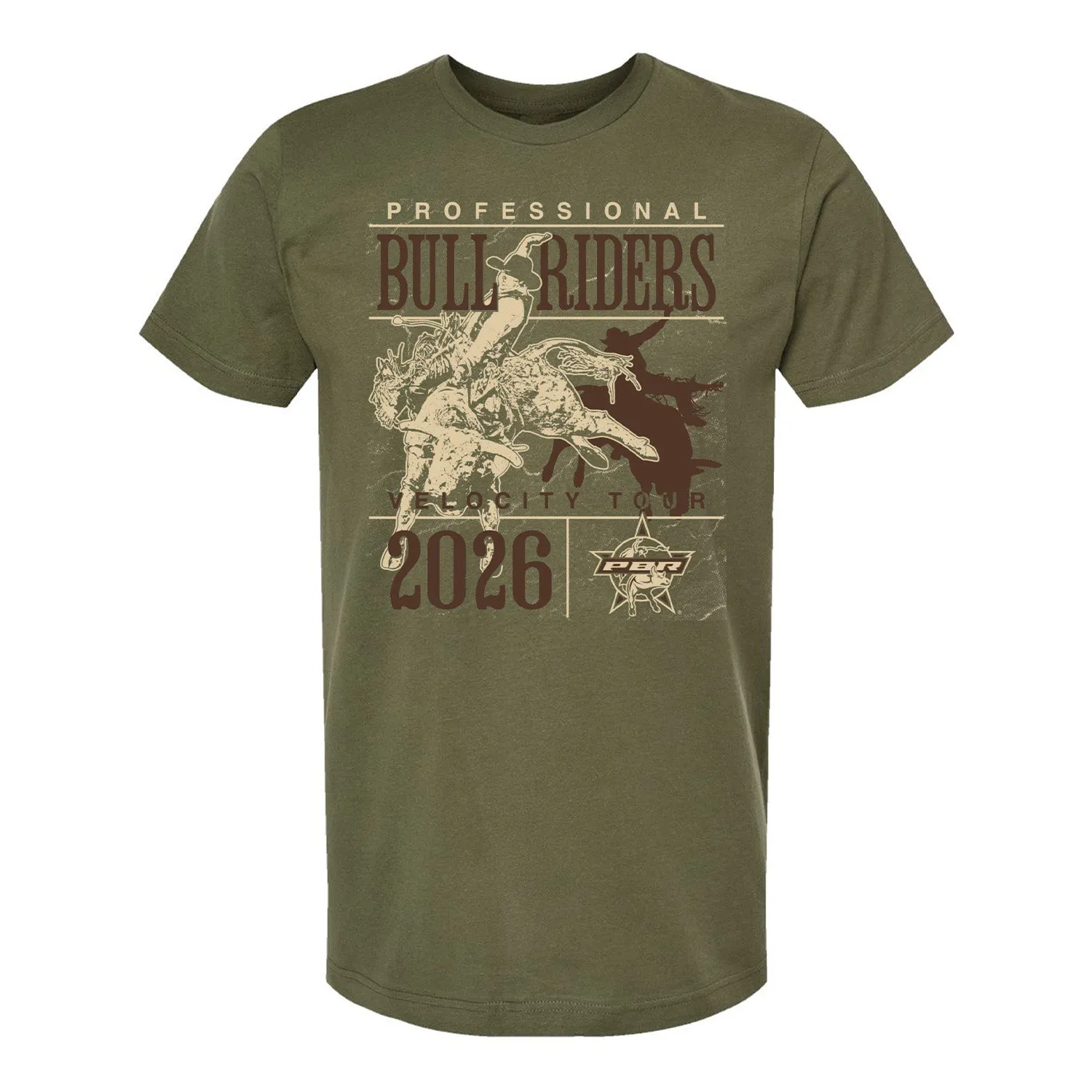 PBR Velocity Tour 2026 Routing T-Shirt - Military Green sold by PBR product image thumbnail 2