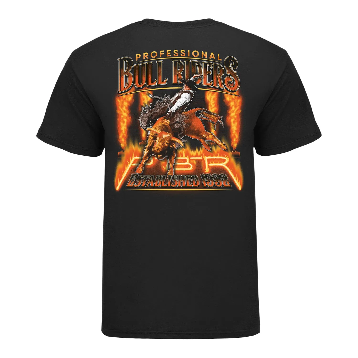 PBR Fire & Flames T-Shirt - Black sold by PBR