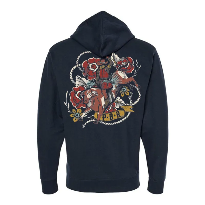 PBR Ropes & Roses Full-Zip Sweatshirt - Blue sold by PBR
