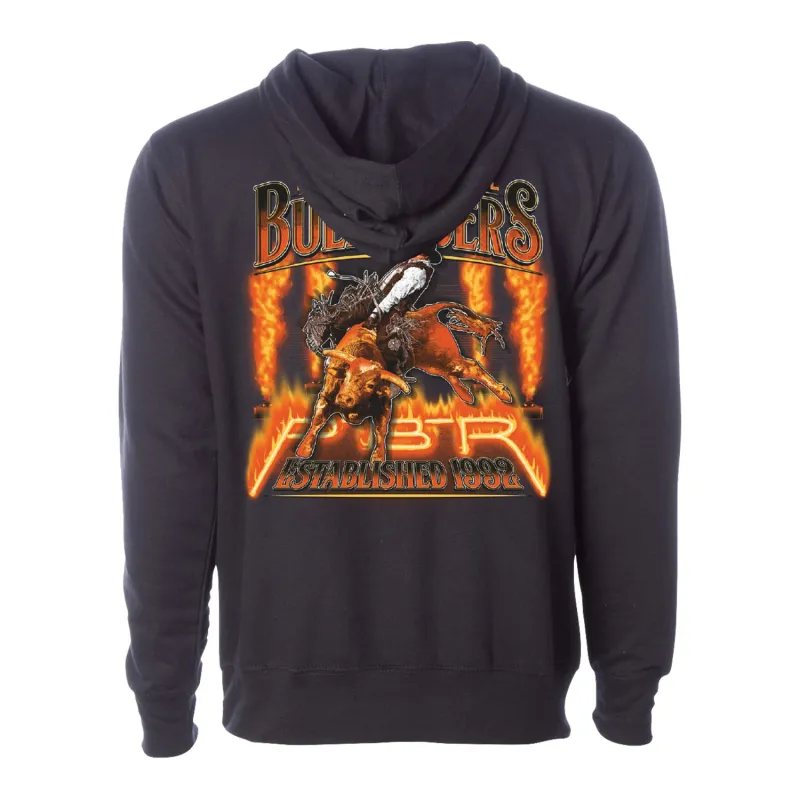 PBR Fire & Flames Hoodie - Black sold by PBR