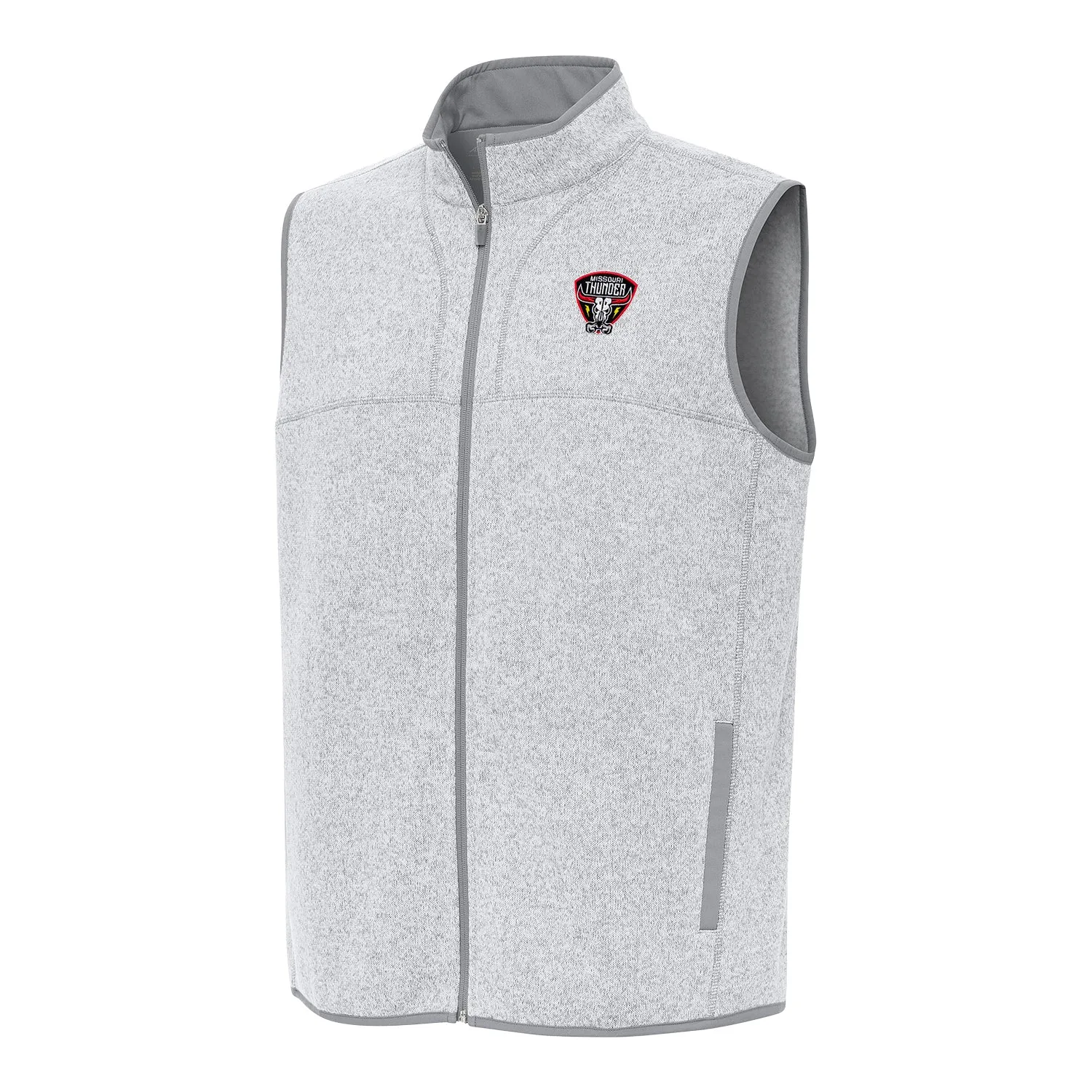 PBR x Antigua Missouri Thunder Fortune Vest - Light Grey Heather sold by PBR