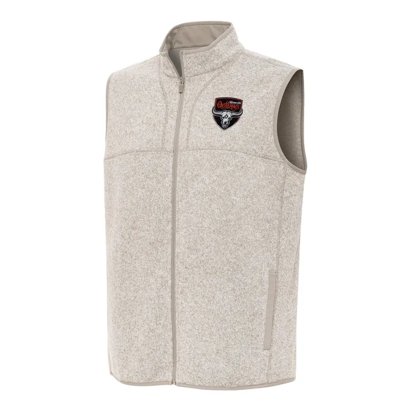 PBR x Antigua Kansas City Outlaws Fortune Vest - Oatmeal Heather sold by PBR