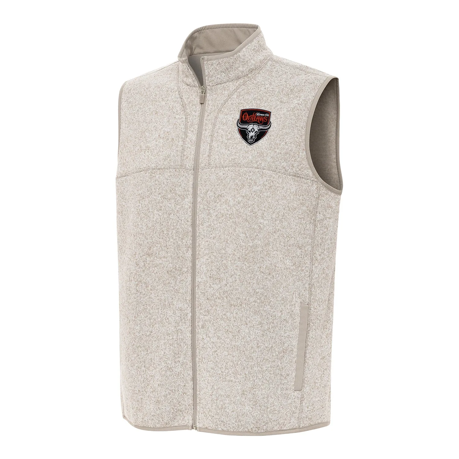 PBR x Antigua Kansas City Outlaws Fortune Vest - Oatmeal Heather sold by PBR