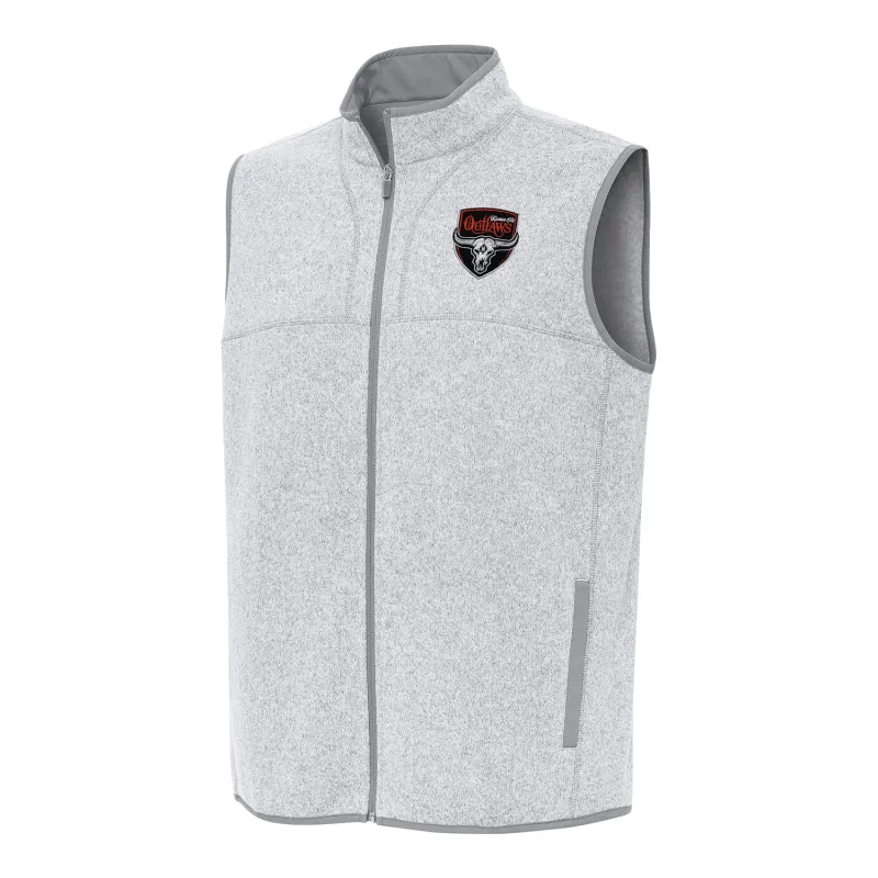 PBR x Antigua Kansas City Outlaws Fortune Vest - Light Grey Heather sold by PBR