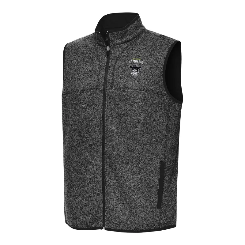 PBR x Antigua Austin Gamblers Fortune Vest - Black Heather sold by PBR