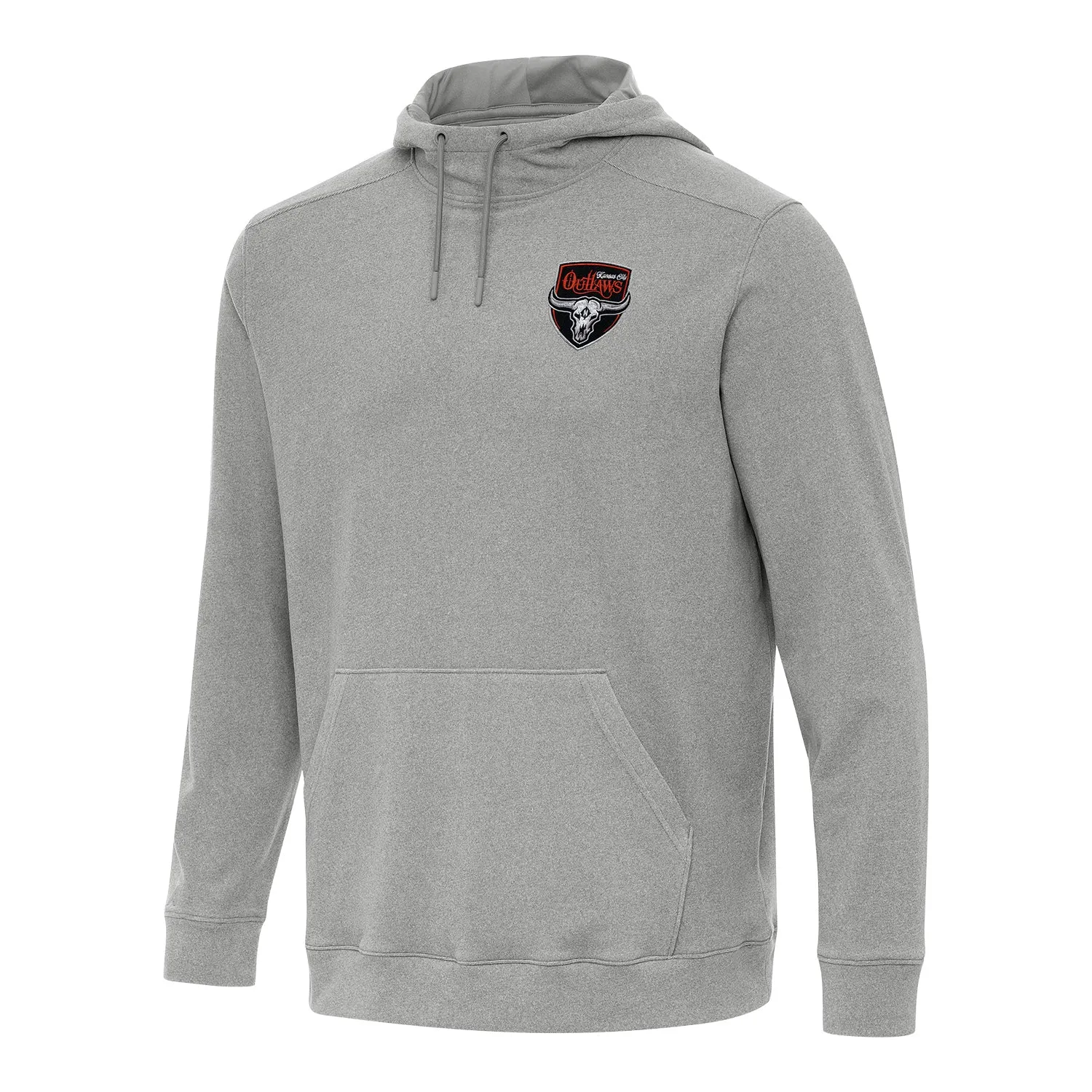 PBR x Antigua Kansas City Outlaws Cloud Pullover Hoodie - Grey Heather sold by PBR