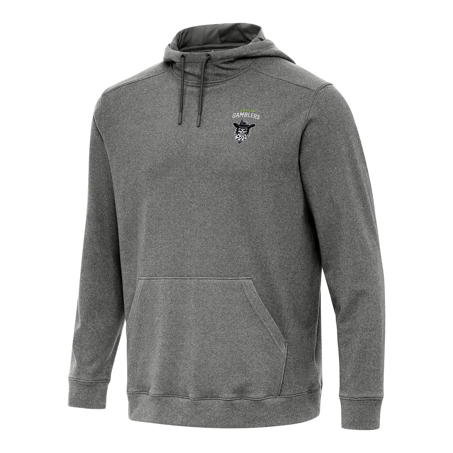 PBR x Antigua Austin Gamblers Cloud Pullover Hoodie - Light Heather Black sold by PBR