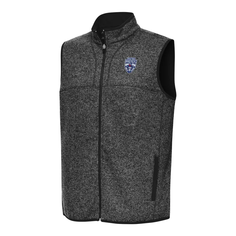 PBR x Antigua New York Mavericks Fortune Vest - Black Heather sold by PBR