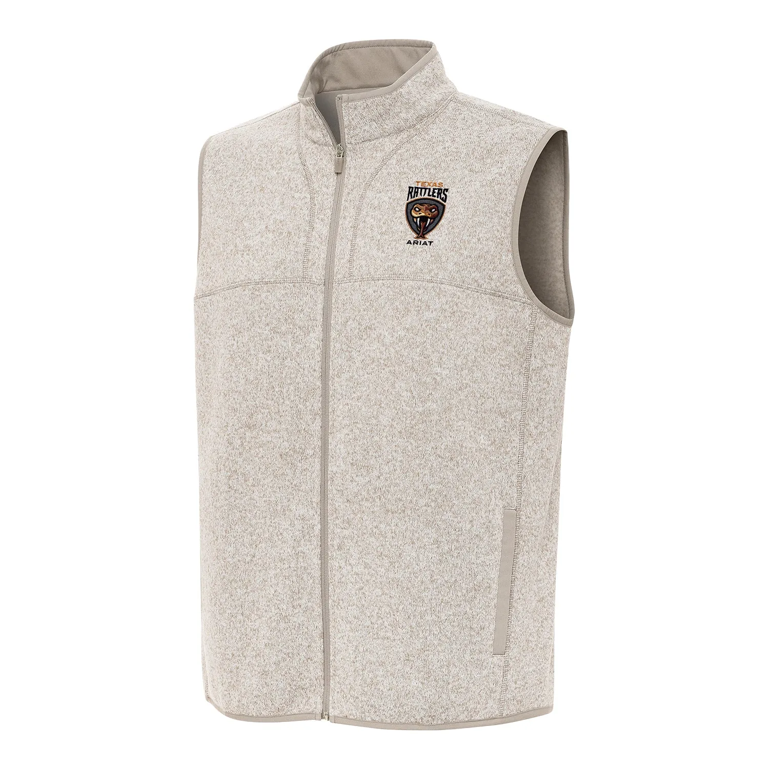 PBR x Antigua Texas Rattlers Fortune Vest - Oatmeal Heather sold by PBR