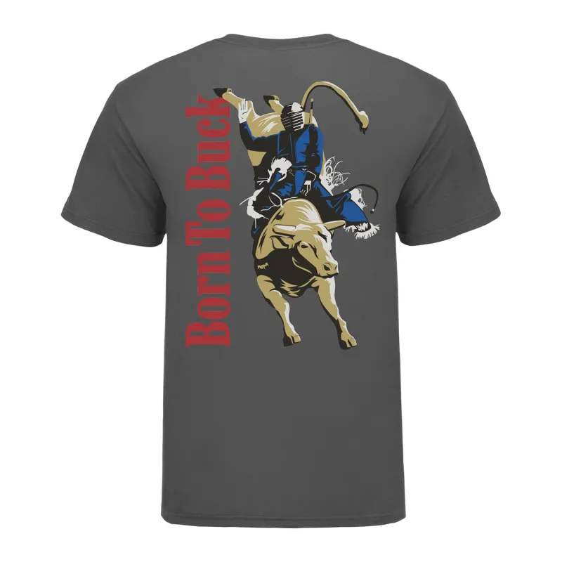 PBR Born To Buck T-Shirt - Grey sold by PBR