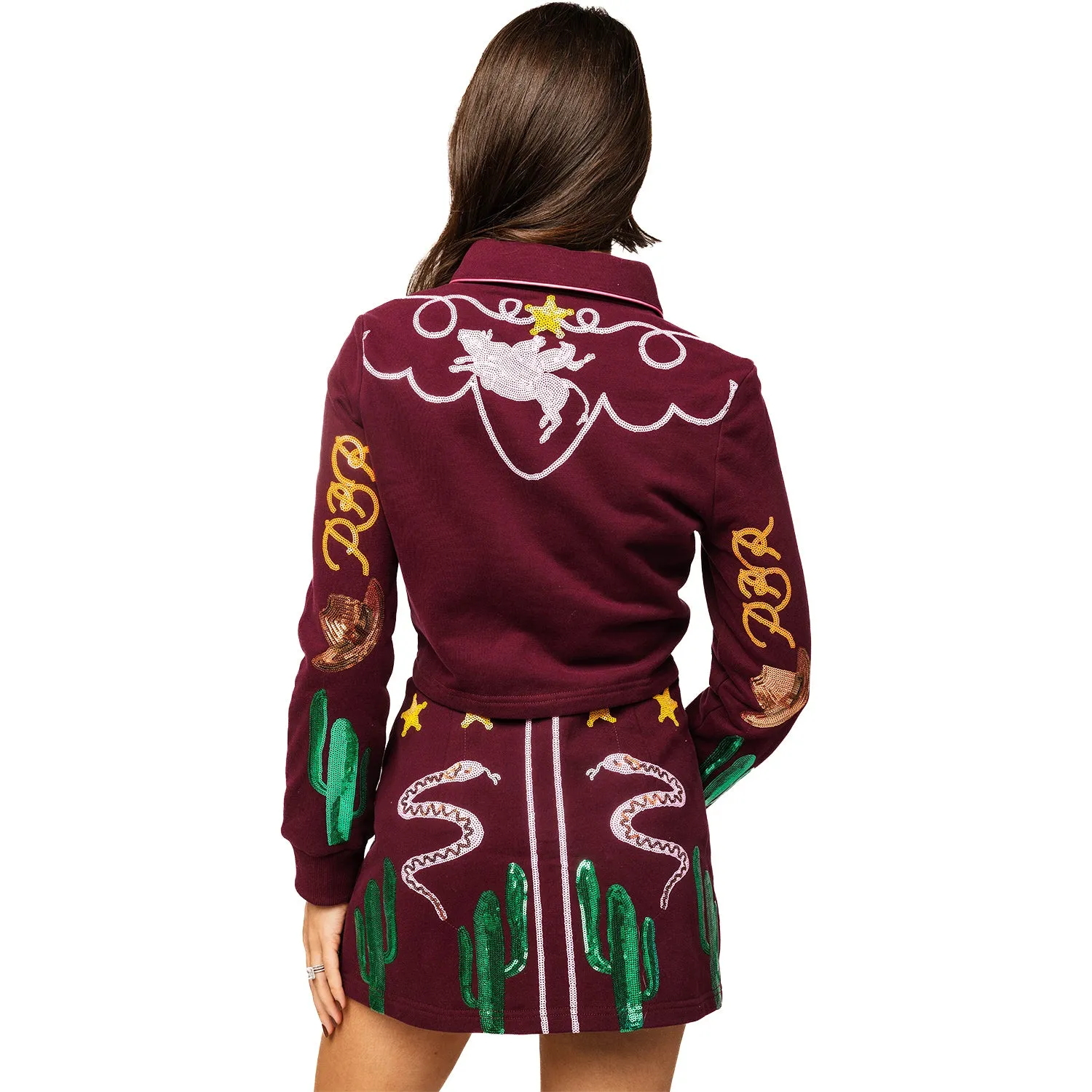 PBR x Queen of Sparkles Icon Skirt - Maroon sold by PBR