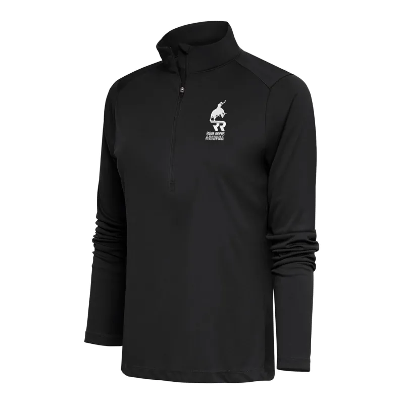 PBR x Antigua Ladies Arizona Ridge Riders Tribute 1/4 Zip Pullover - Black made by Antigua