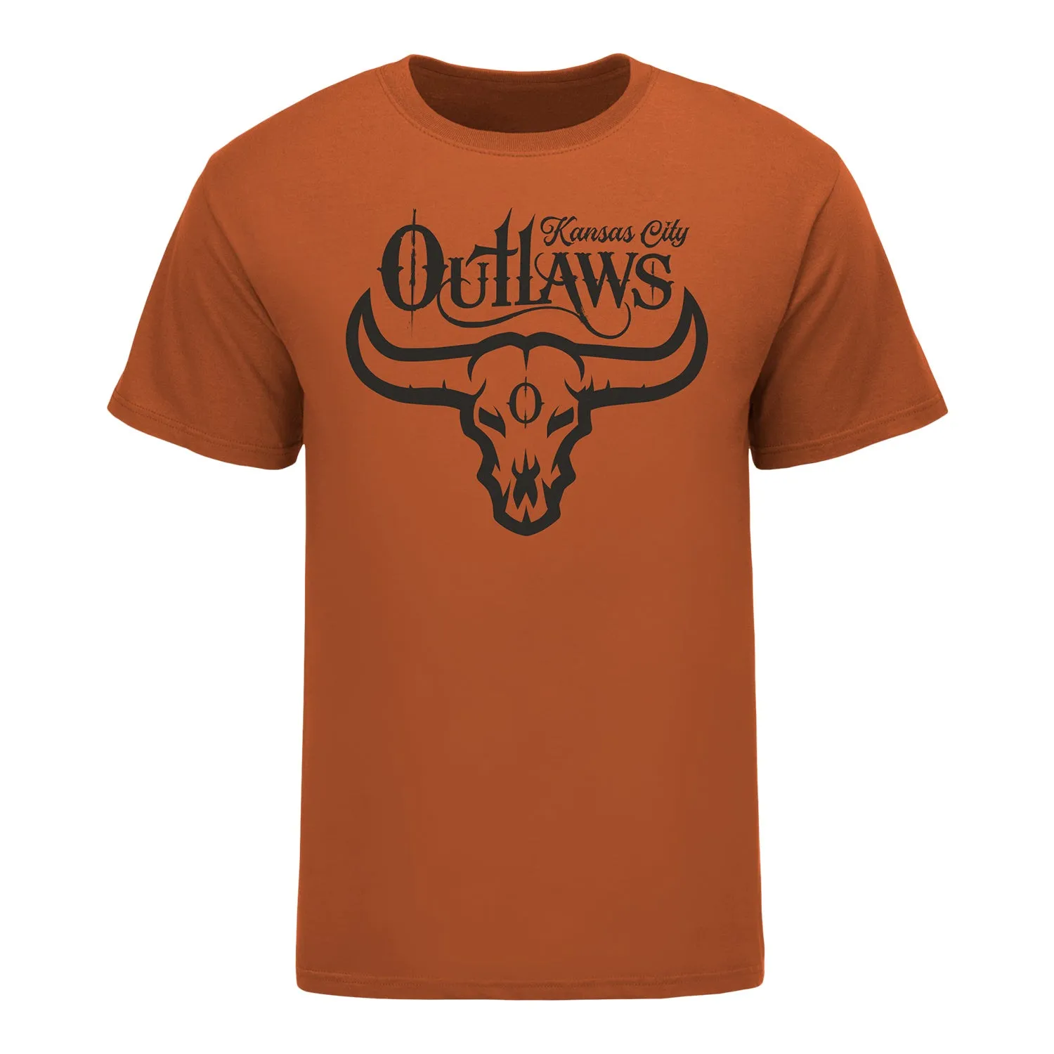 Kansas City Outlaws Logo T-Shirt - Orange sold by PBR