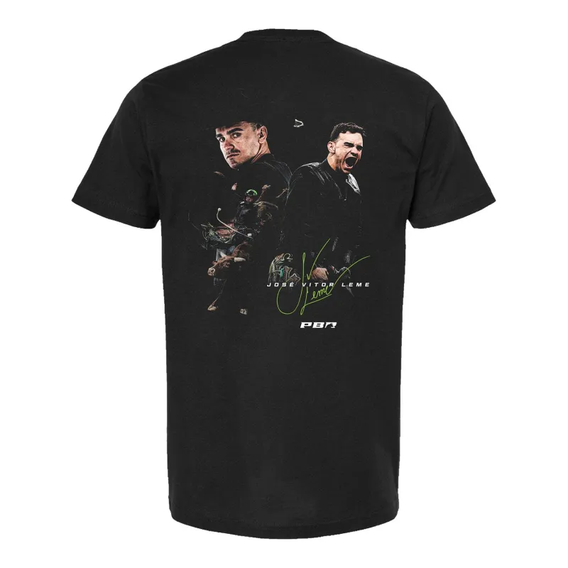 Jose Vitor Leme Signature Portrait Rider T-Shirt - Black sold by PBR