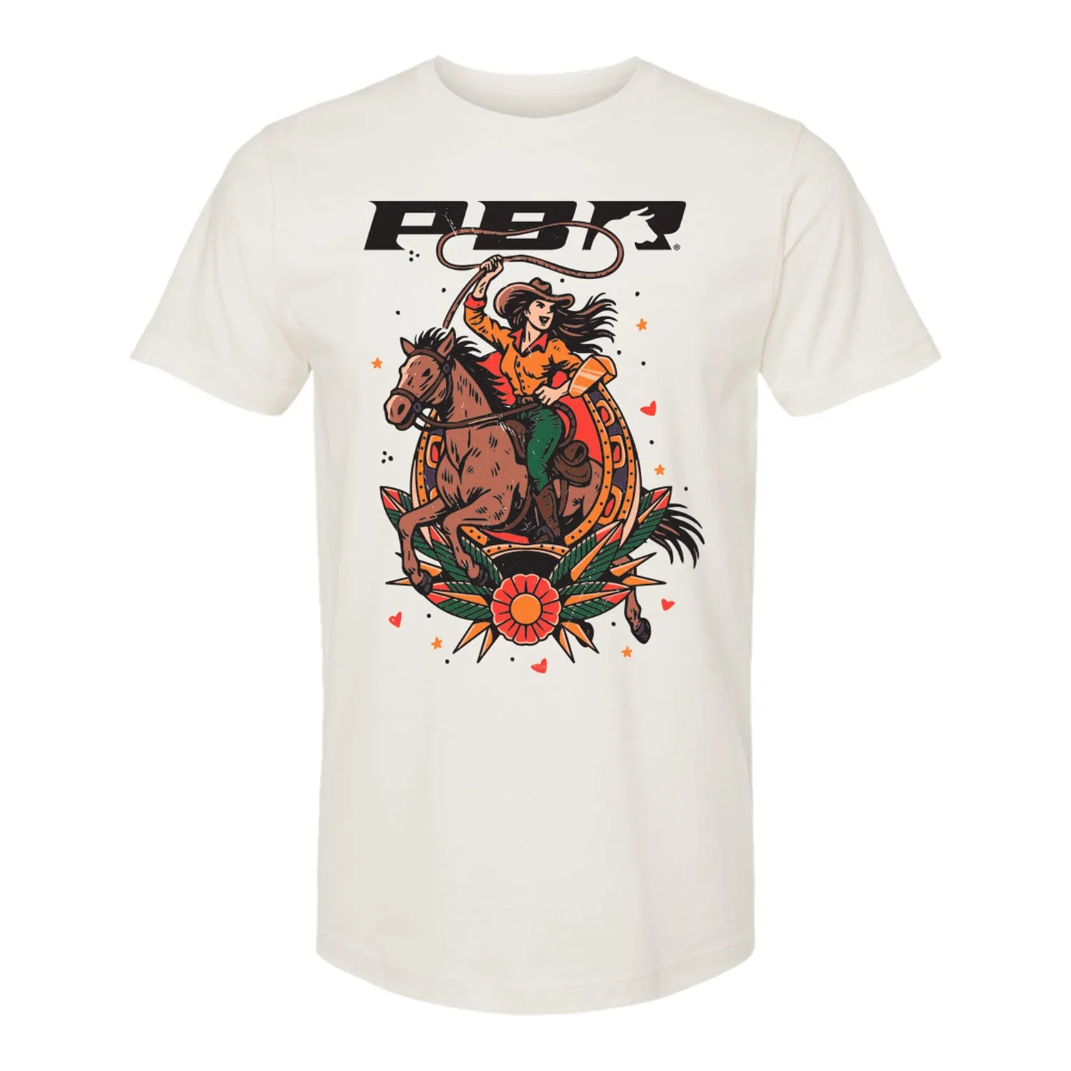 PBR Ladies Cowgirl T-Shirt - Vintage White sold by PBR