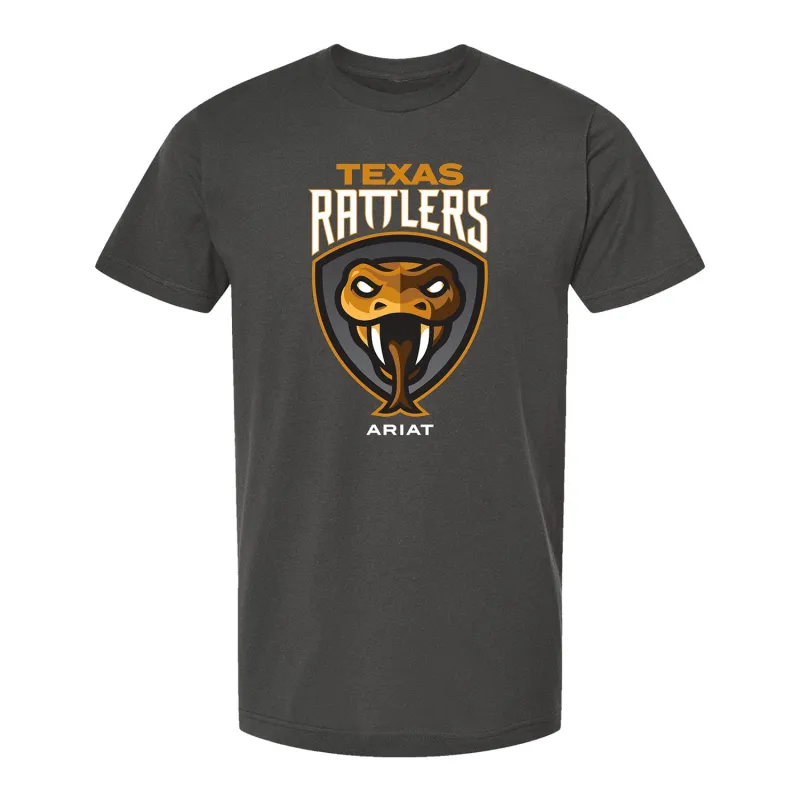 Texas Rattlers Logo T-Shirt - Charcoal made by PBR