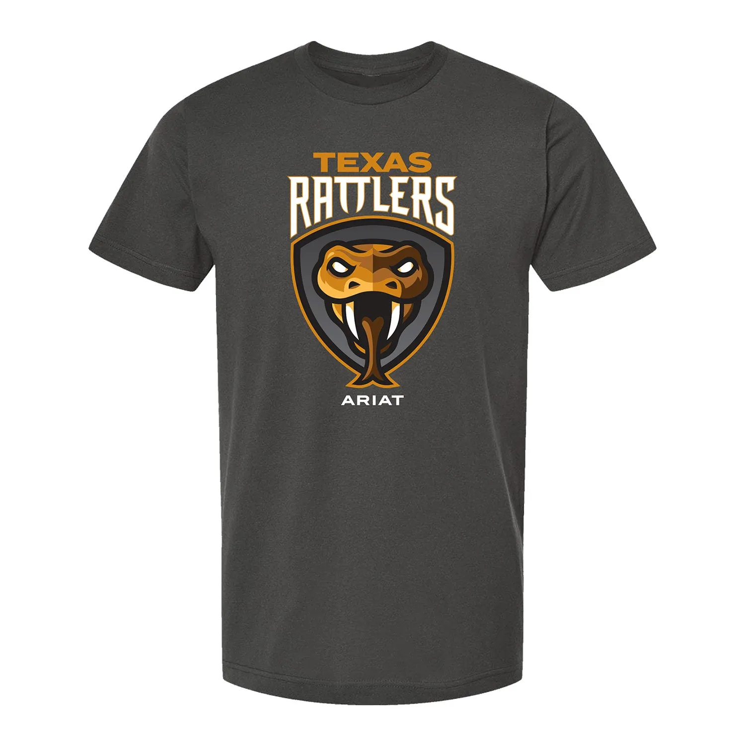 Texas Rattlers Logo T-Shirt - Charcoal sold by PBR