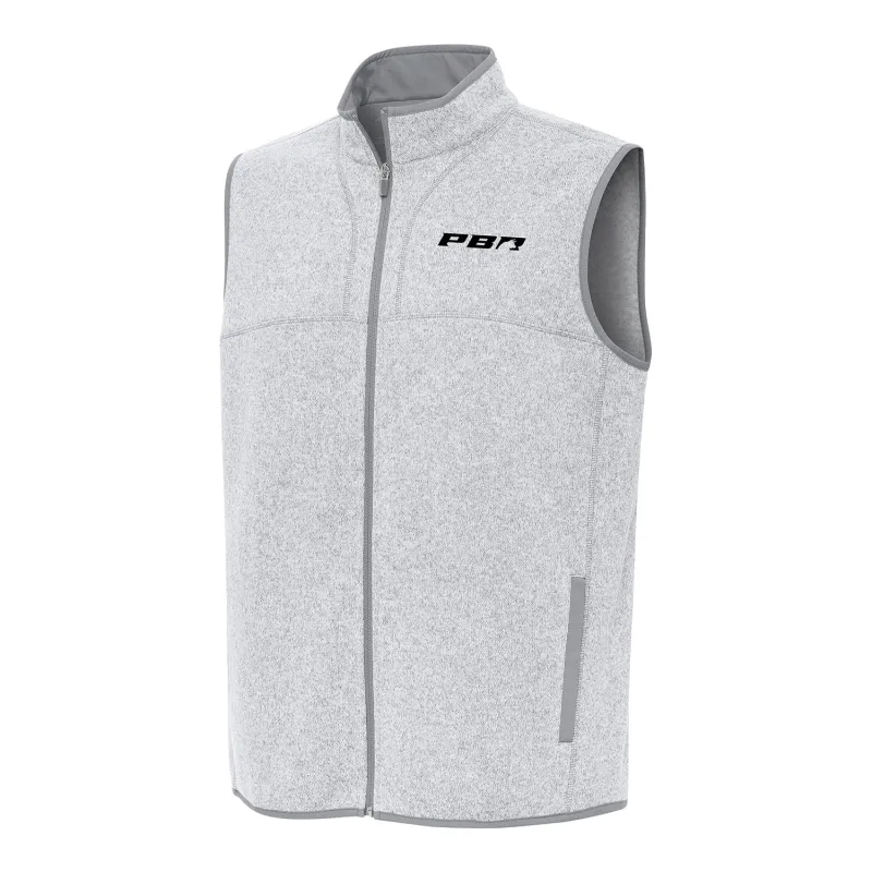PBR x Antigua Primary Logo Fortune Vest - Light Grey Heather made by Antigua