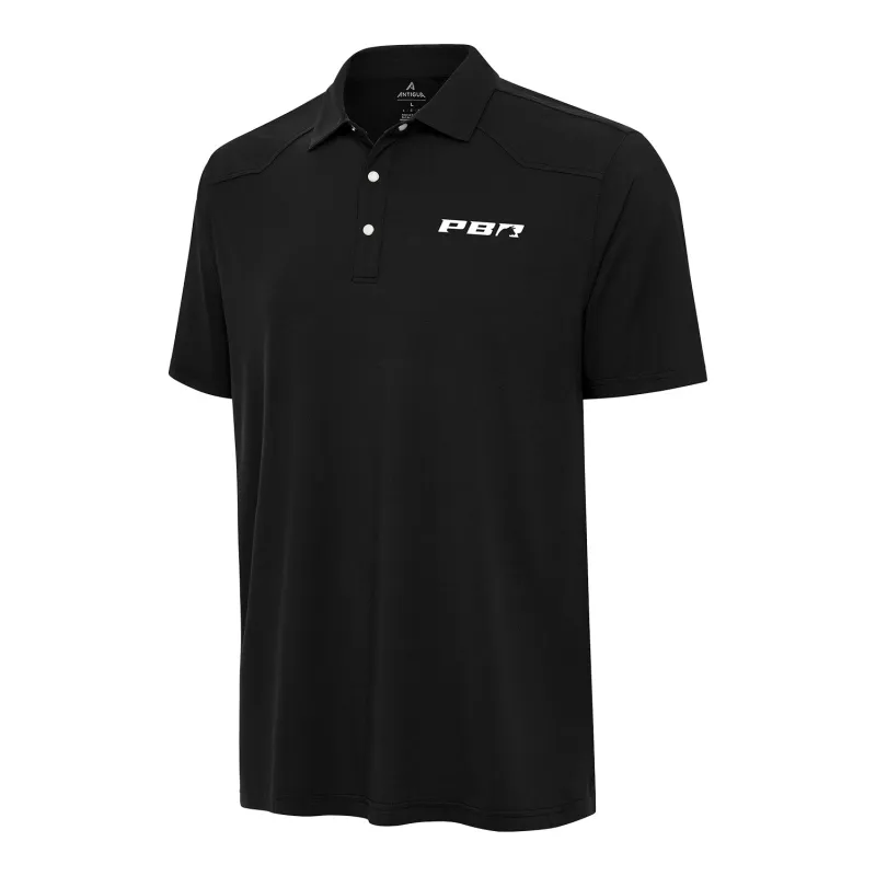 PBR x Antigua Primary Logo Western Polo - Black made by Antigua