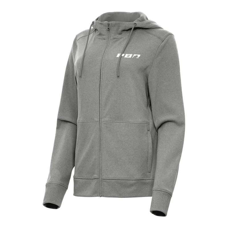 PBR x Antigua Primary Logo Women's Seeker Full-Zip - Black Heather made by Antigua