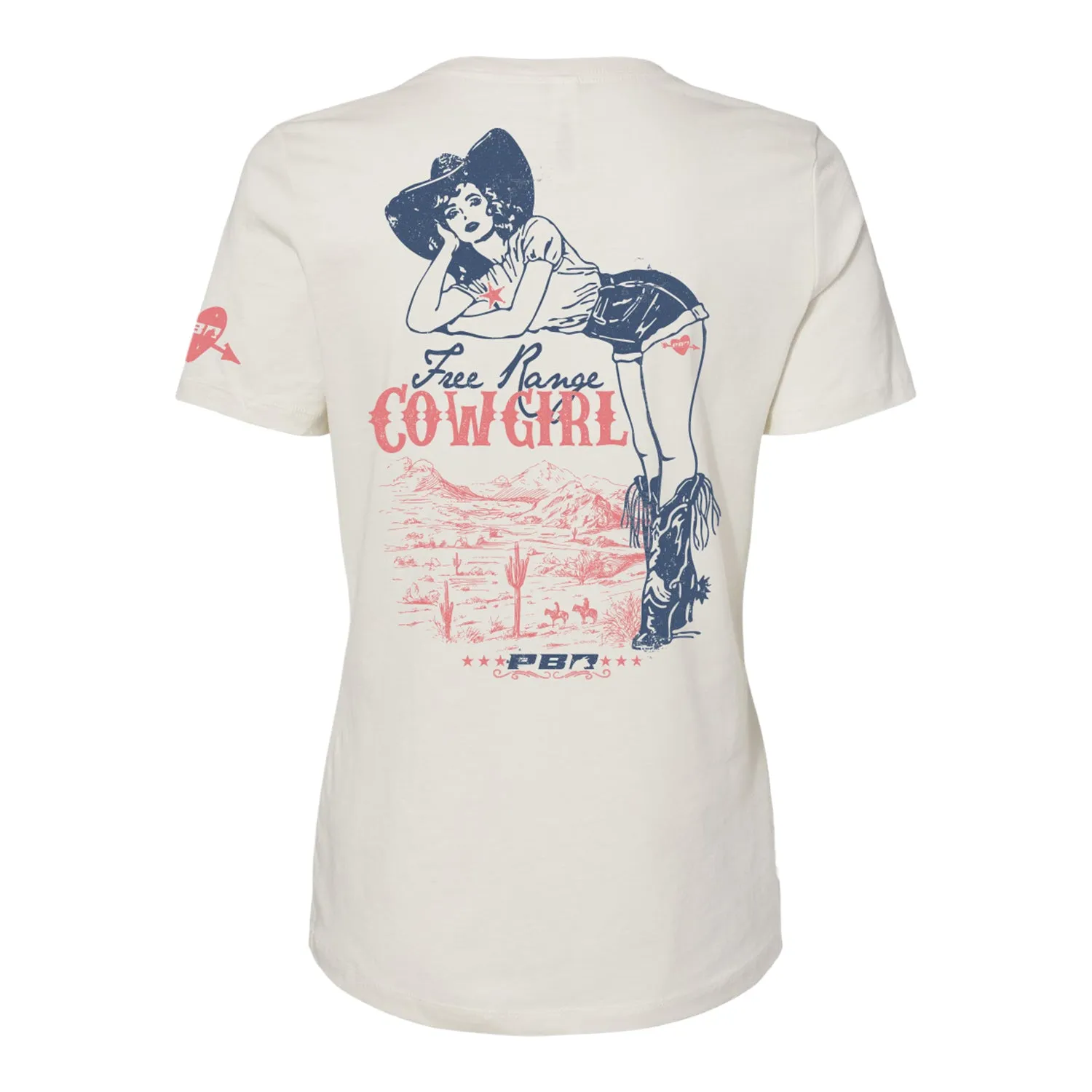PBR Ladies Free Range Cowgirl T-Shirt - Vintage White sold by PBR