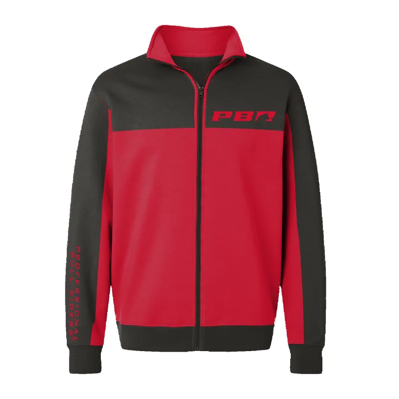 PBR Star Full-Zip Color Block Jacket - Red made by PBR