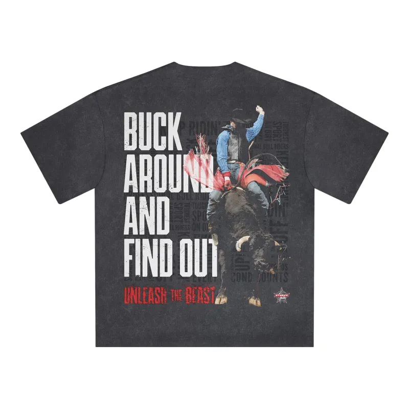 PBR Buck Around and Find Out T-Shirt - Black made by PBR