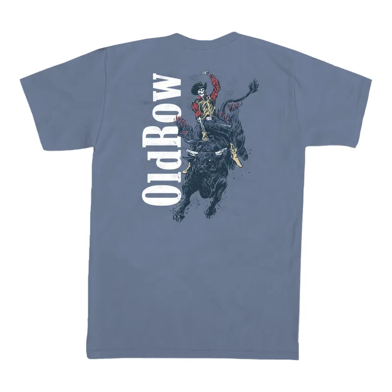 PBR x Old Row Skeleton Rodeo T-Shirt - Denim made by PBR
