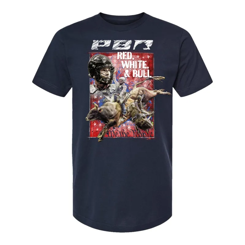 PBR Red, White, & Bull T-Shirt - Navy made by PBR