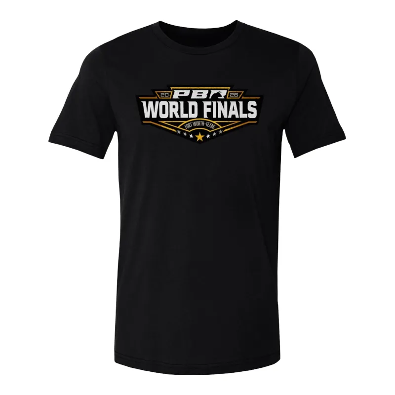 PBR 2026 World Finals Online Exclusive Signature Logo T-Shirt - Black made by 500 Level