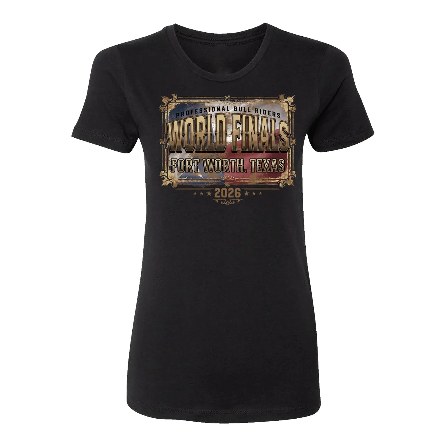 PBR 2026 World Finals Ladies T-Shirt - Black sold by PBR