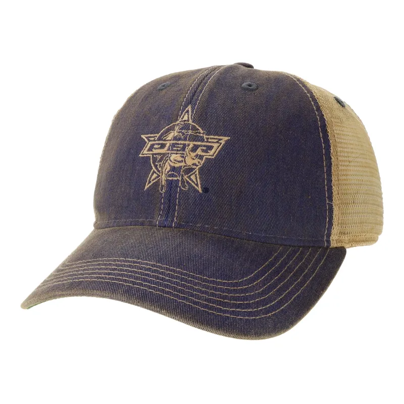 PBR Star Logo Old Favorite Trucker Hat - Washed Blue made by PBR