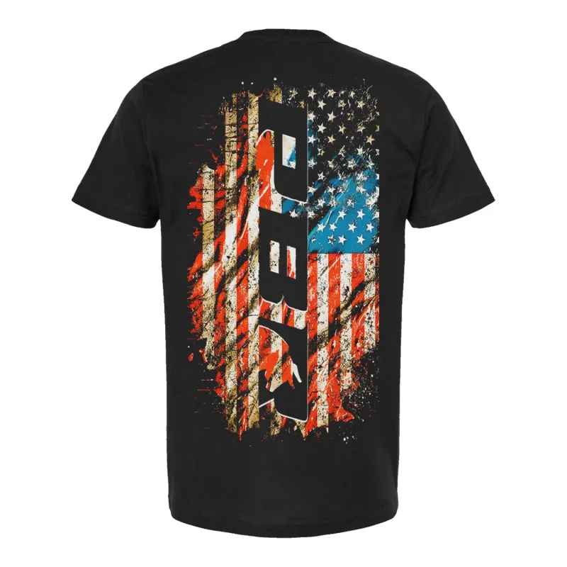 PBR Americana Distressed Flag Back T-Shirt made by PBR