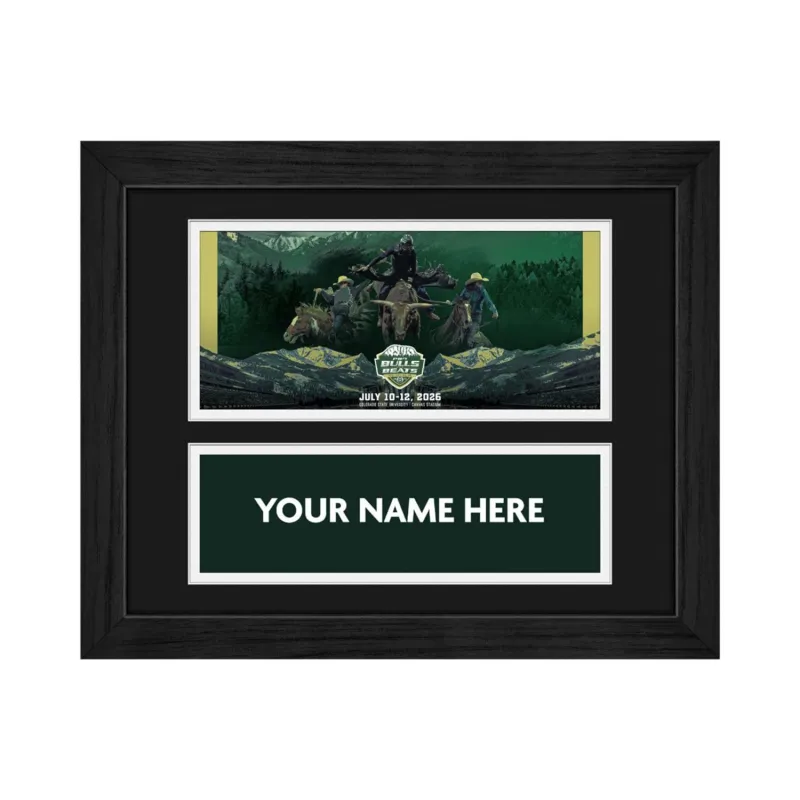 PBR CSU 2026 Name On Chute - Framed made by PBR