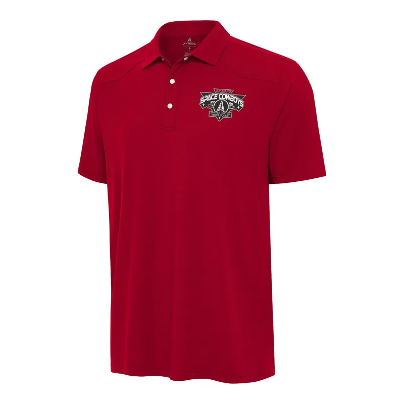 PBR x Antigua Space Cowboys 2026 Online Exclusive Western Polo - Dark Red made by Antigua