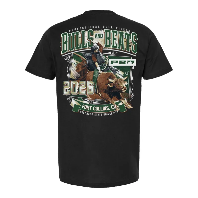 PBR CSU Bulls & Beats Event T-Shirt - Black made by PBR
