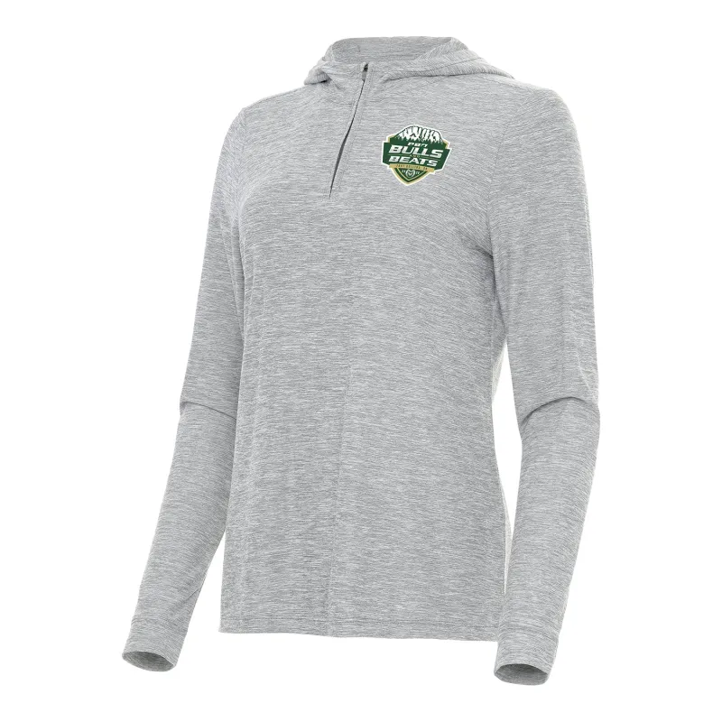 PBR x Antigua CSU Bulls & Beats 2026 Ladies Daybreak 1/4 Zip Hoodie - Skyscraper Heather made by PBR