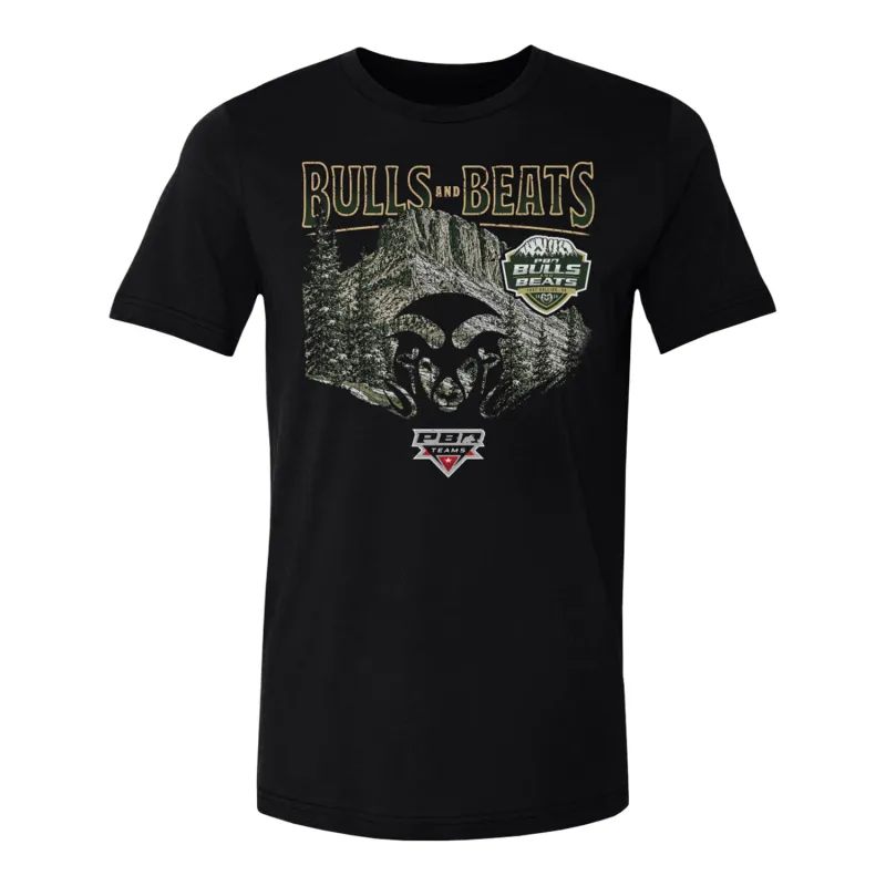 CSU x PBR Teams Mountains Event T-Shirt - Black made by 500 Level