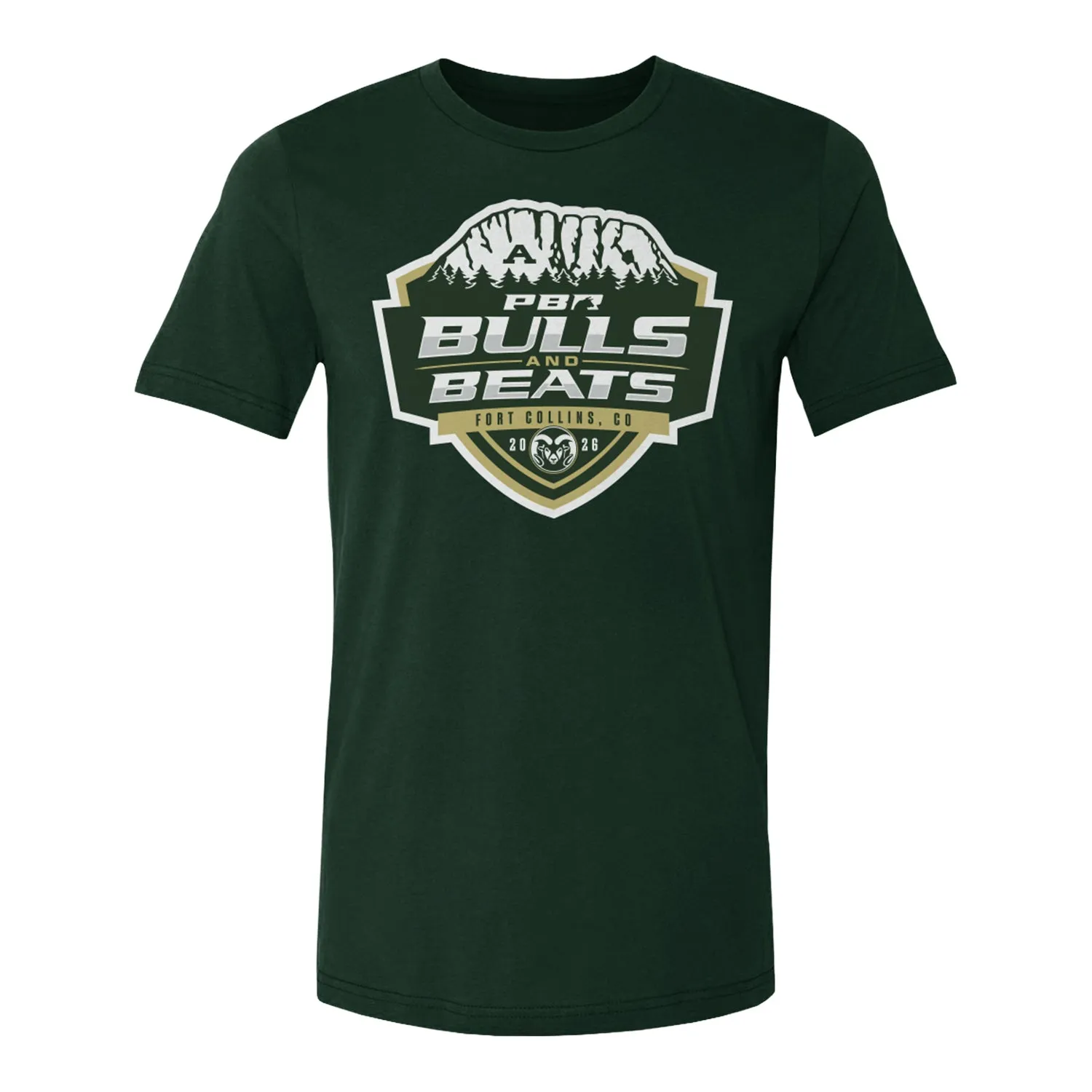 CSU x PBR 2026 Bulls & Beats Event Logo T-Shirt - Green sold by PBR