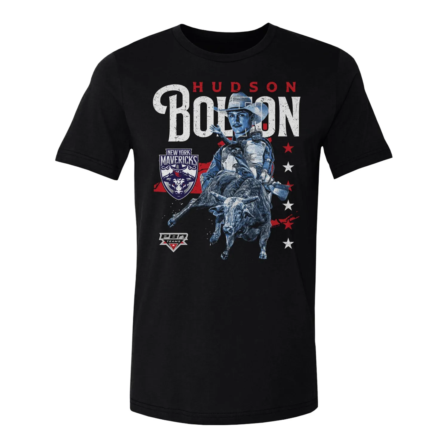Hudson Bolton Portrait Rider T-Shirt - Black sold by PBR