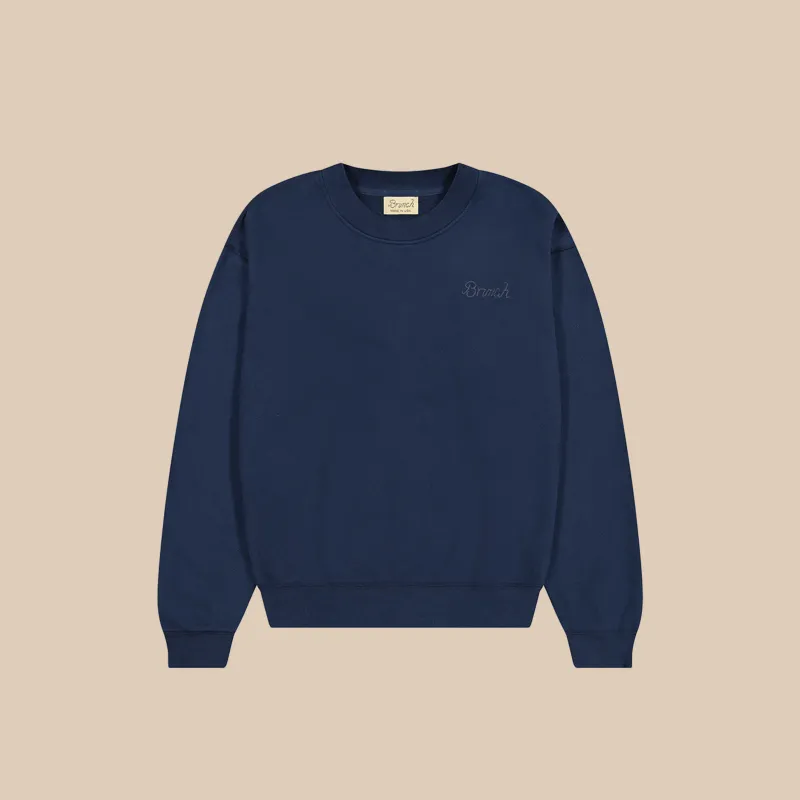 Leisure Crew - Navy - Cotton sold by Brunch