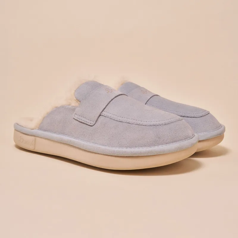 Loafer Shearling - Sky Blue - Suede sold by Brunch