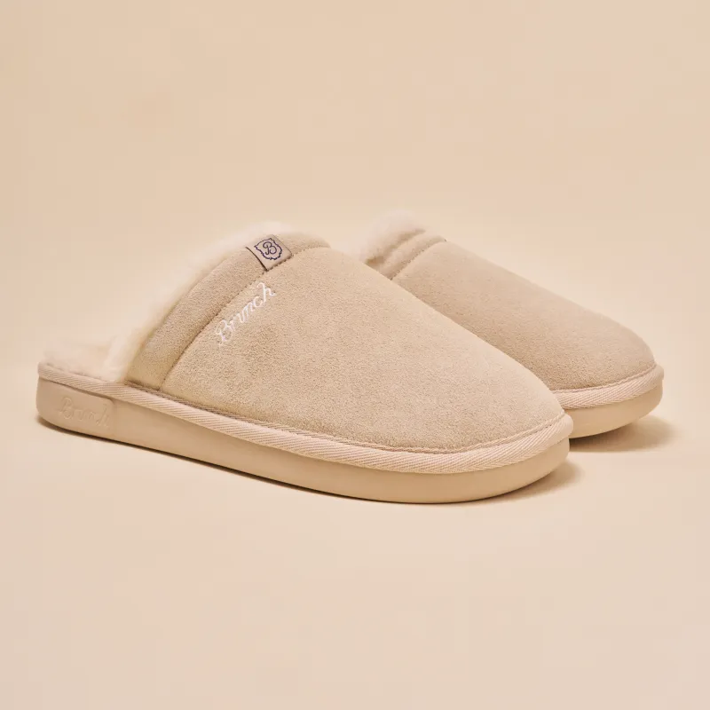 Essential Suede Shearling - Beige - Suede sold by Brunch