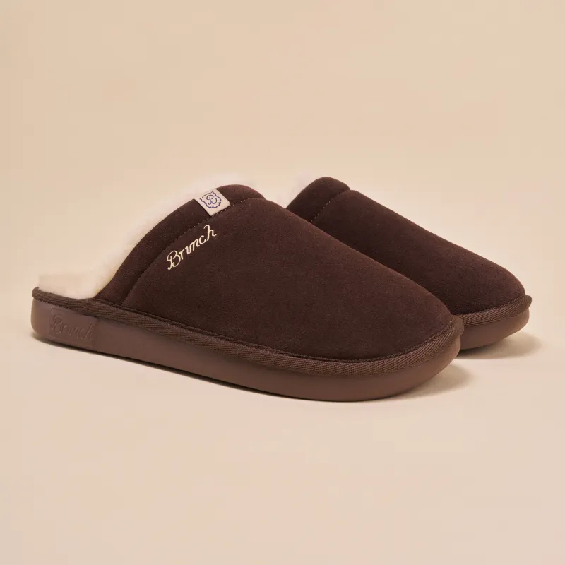 Essential Suede Shearling - Brown - Suede sold by Brunch