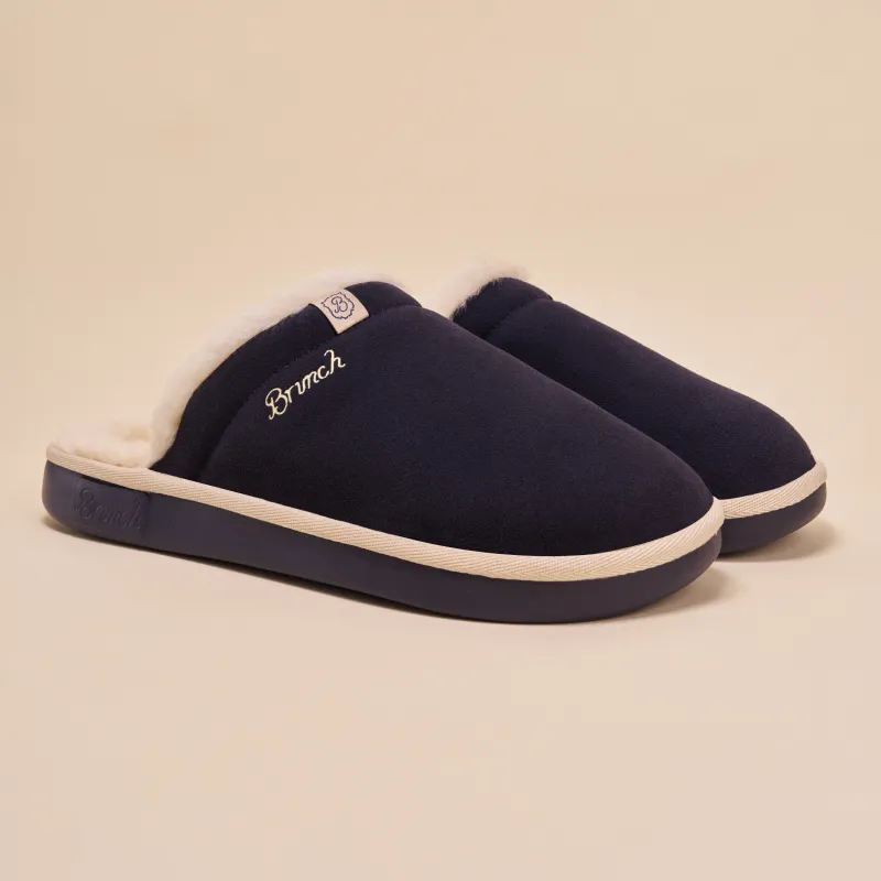 Essential Suede Shearling - Navy - Suede sold by Brunch