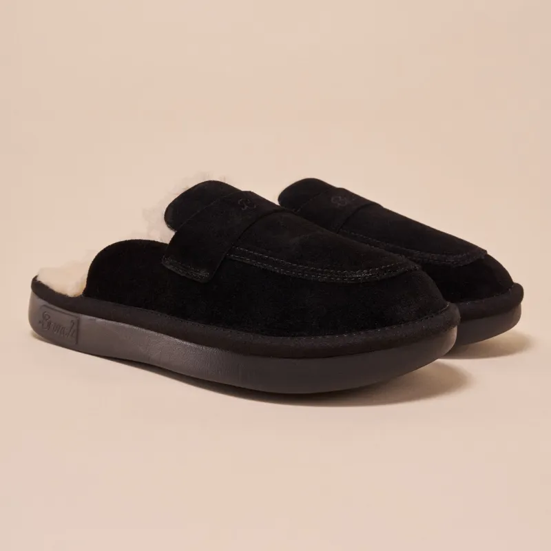 Loafer Shearling - Jet Black - Suede sold by Brunch