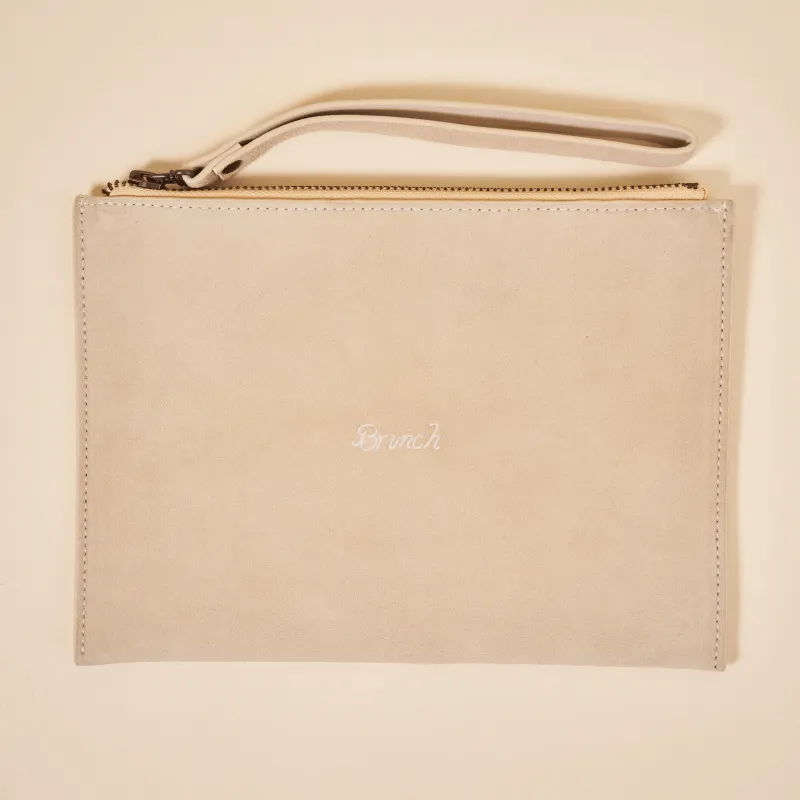 Pouch - Beige - Suede sold by Brunch